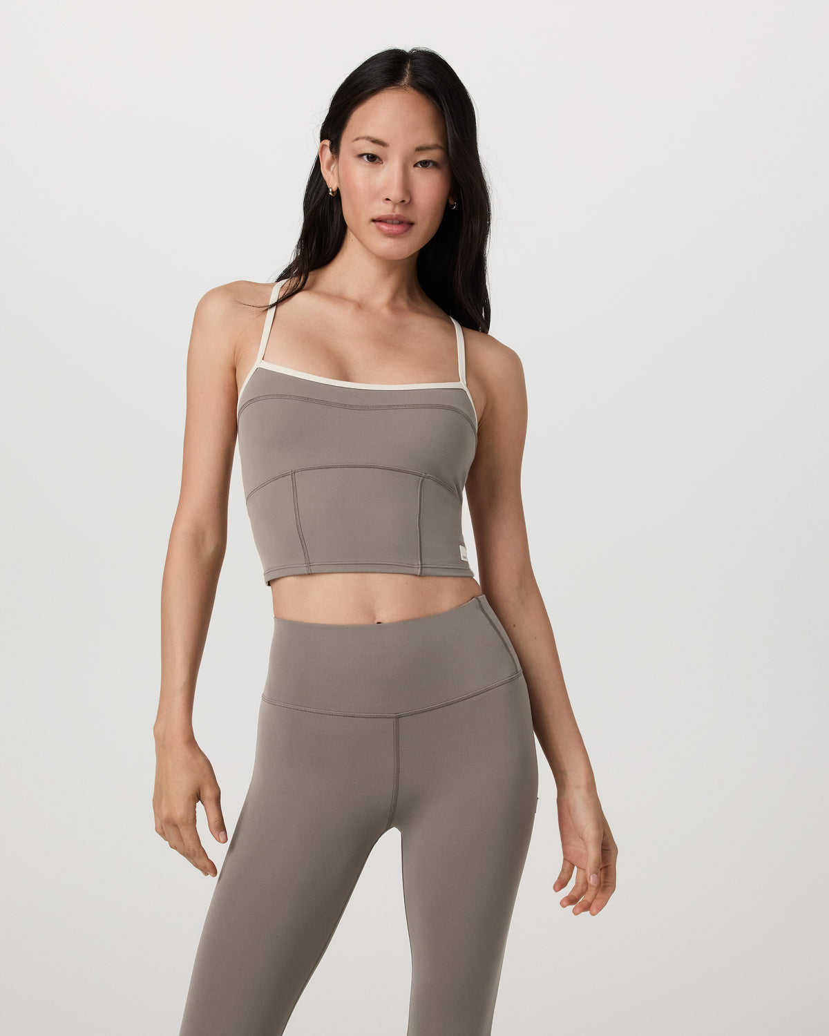 Vuori Vuori AllTheFeels™ Corset Tank Women's Smokey Taupe Top