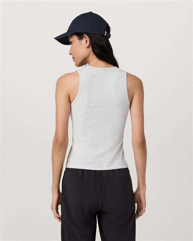 Vuori Pose Layering Tank Women's White Heather Grey Tank Top