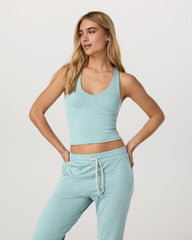 Vuori Halo Performance Crop 2.0 Sea Spray Heather