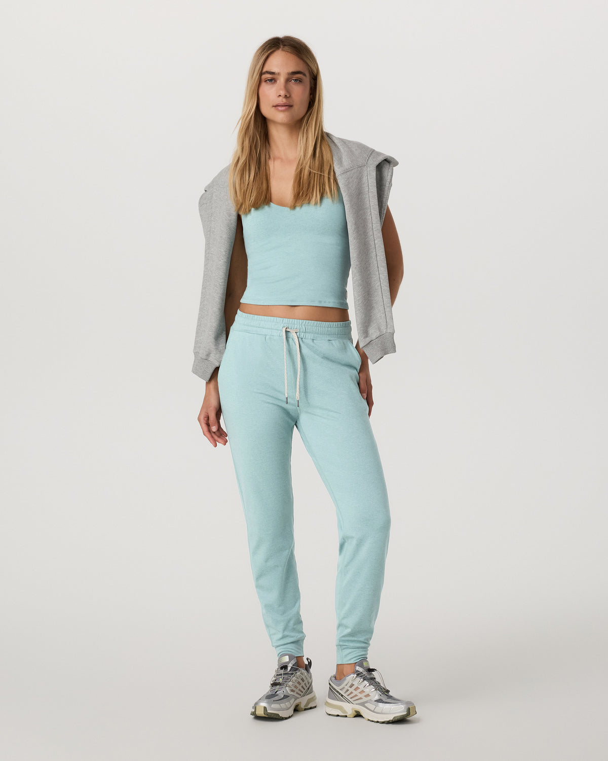 Vuori Halo Performance Crop 2.0 Sea Spray Heather