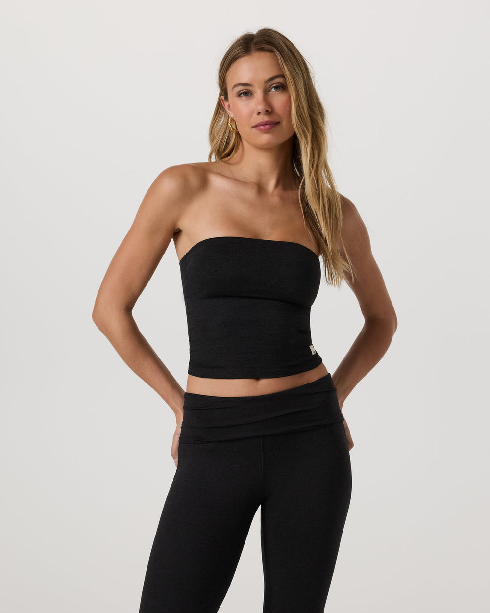 Vuori Halo Tube Top Women's Black Heather Tube Top
