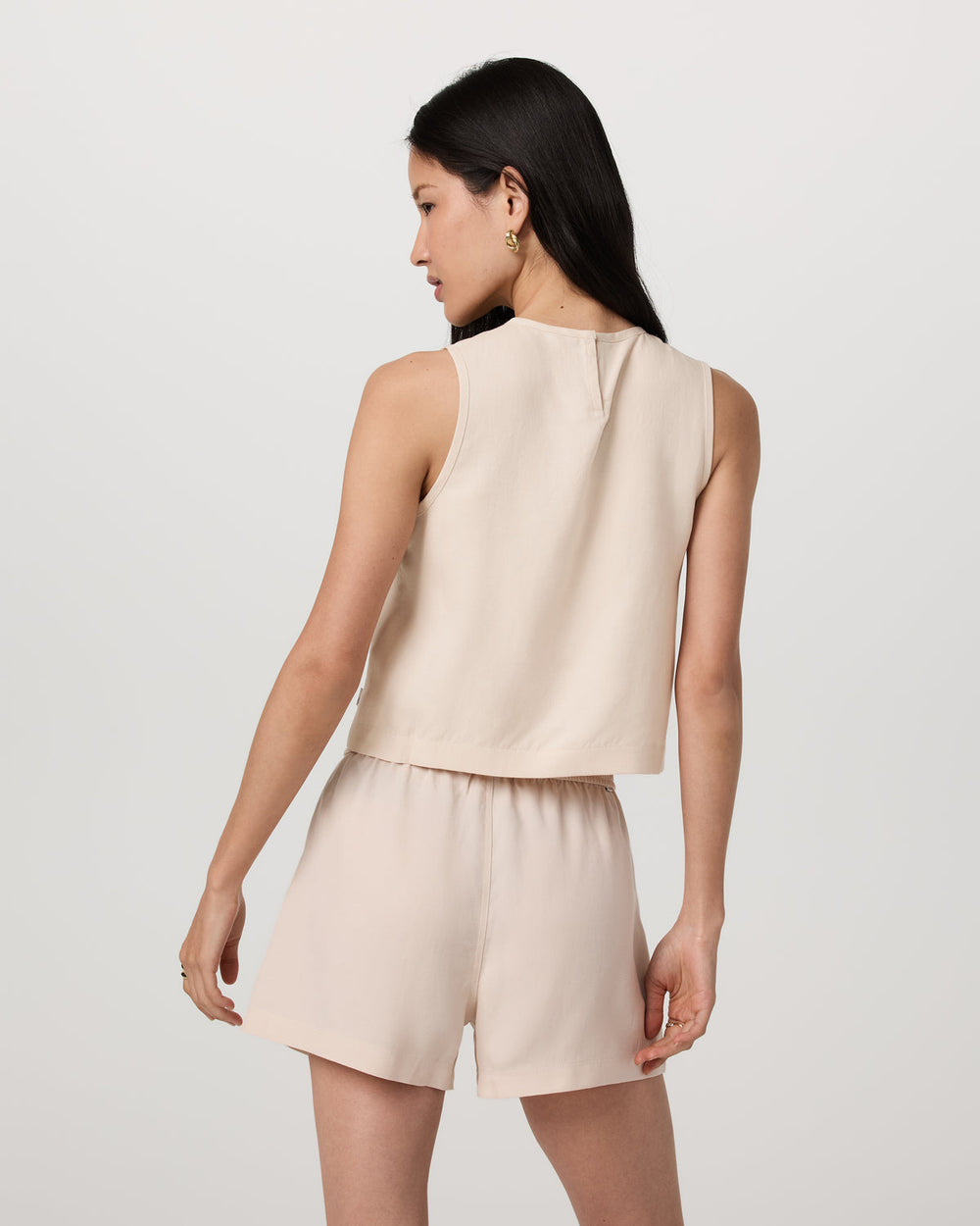 Vuori Trestles Twill Crop Tank Women's Sand Dollar Tank Top