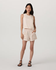 Vuori Trestles Twill Crop Tank Women's Sand Dollar Tank Top