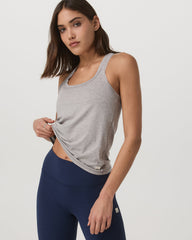 Vuori Lux Racerback Tank Women's Light Heather Grey Top