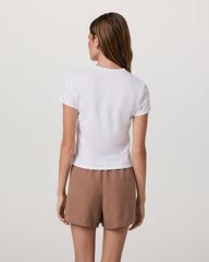 Vuori Short Sleeve Feather Classic Tee Women's White T-Shirt