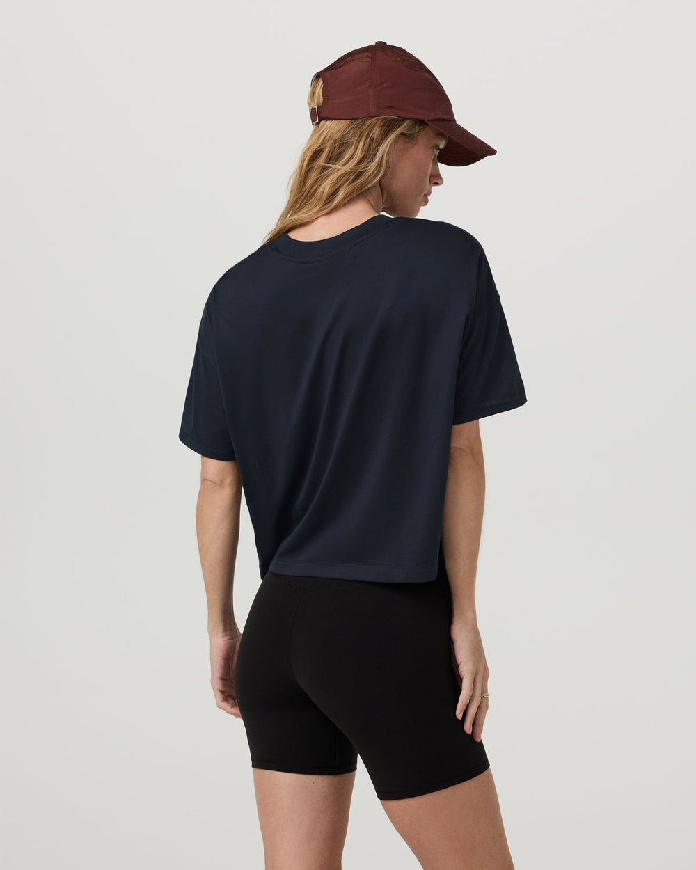 Vuori Energy Tee Women's Black Heather Oversized Tee