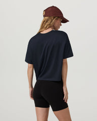 Vuori Energy Tee Women's Black Heather Oversized Tee