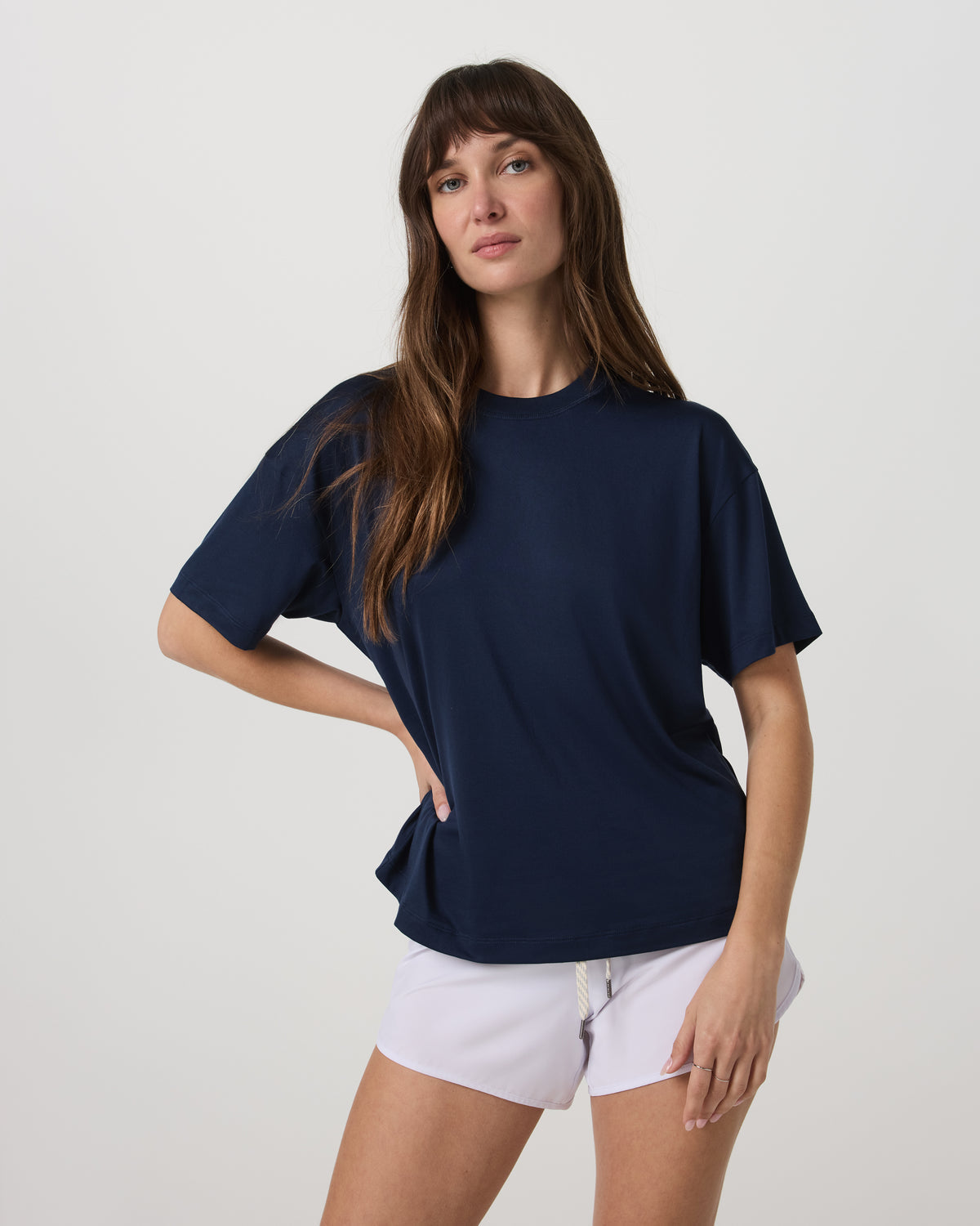 Vuori Energy Long Tee Women's Blue Coast Fitness Tee Shirt
