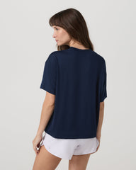 Vuori Energy Long Tee Women's Blue Coast Fitness Tee Shirt