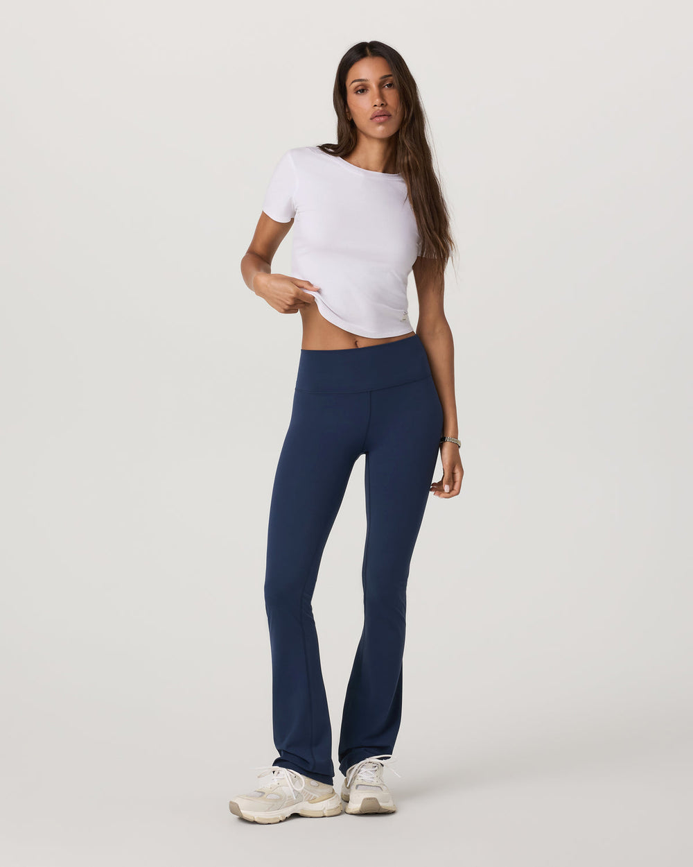 Vuori Pose Fitted Tee White Rib Knit Tee Clothing