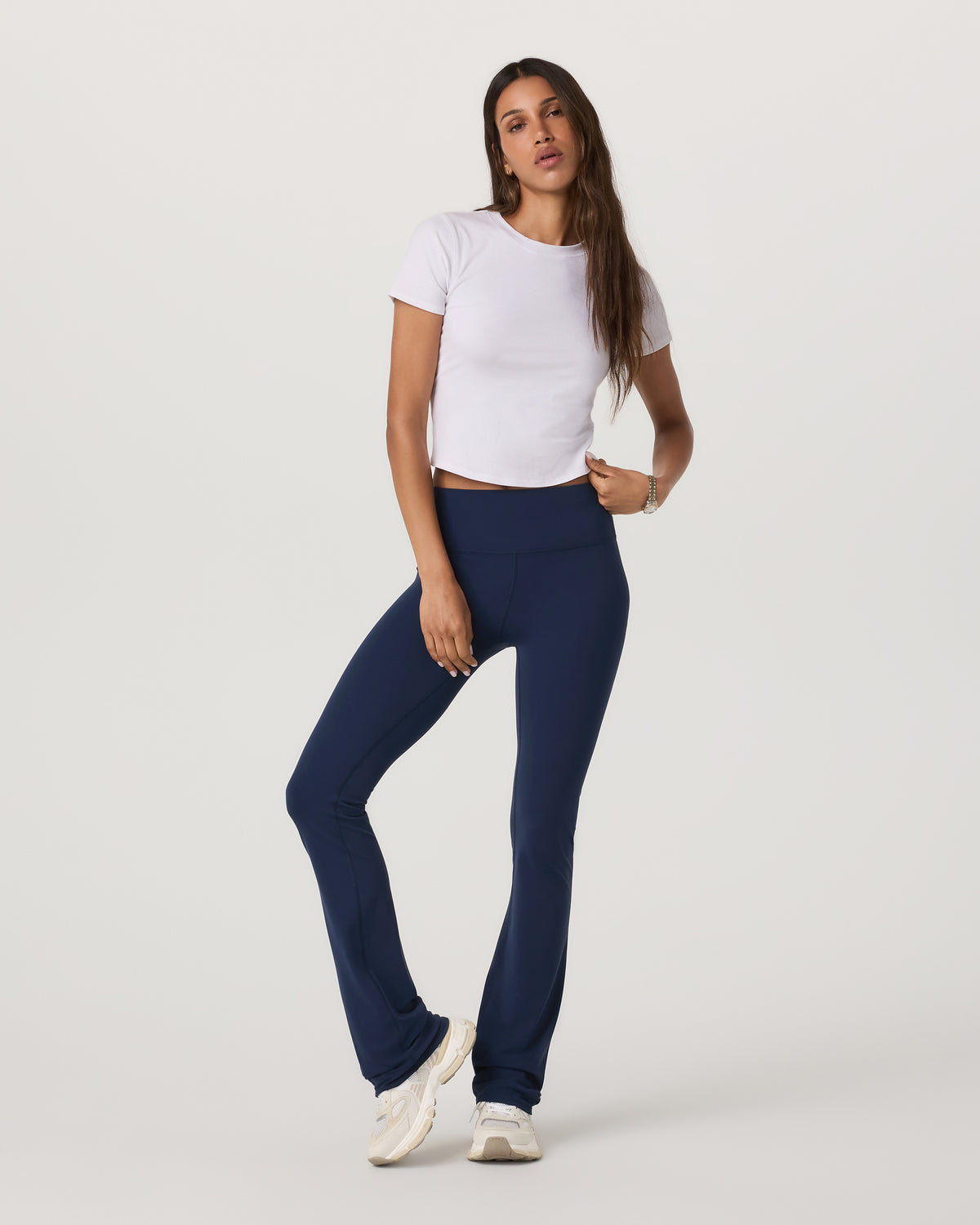 Vuori Pose Fitted Tee White Rib Knit Tee Clothing