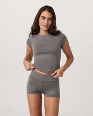 Vuori Short Sleeve Halo Baby Tee Women's Chia Heather Tee