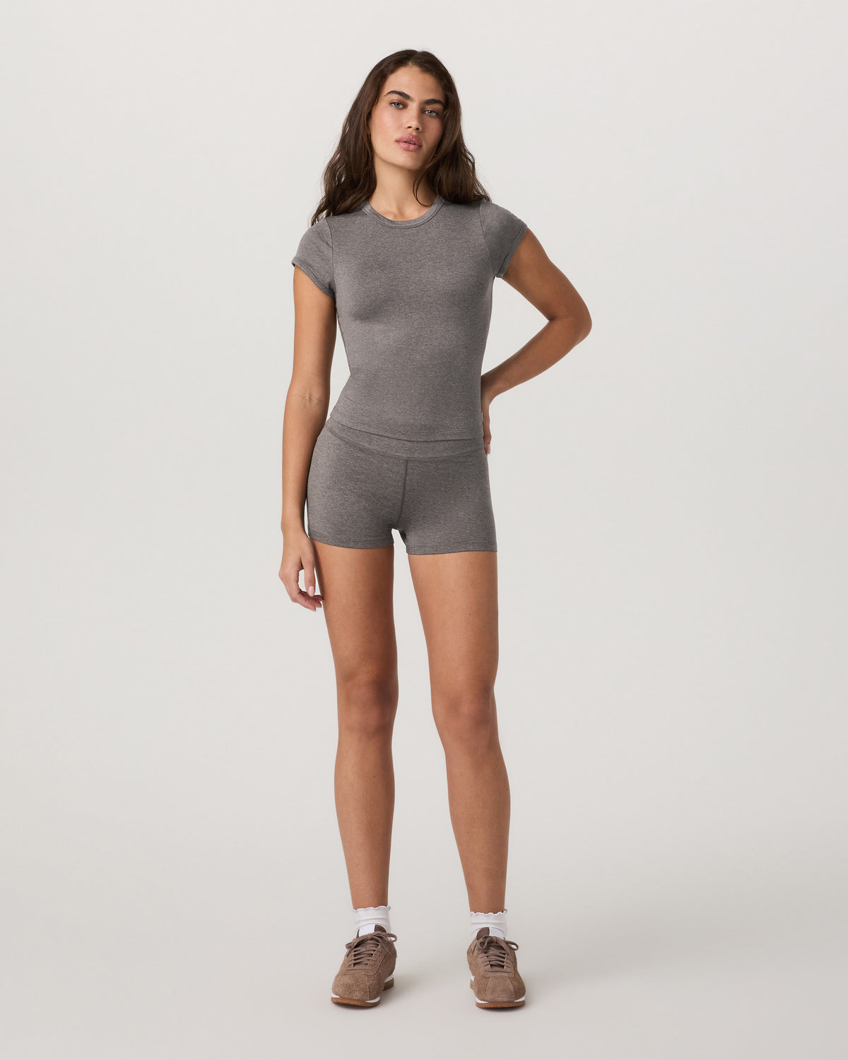 Vuori Short Sleeve Halo Baby Tee Women's Chia Heather Tee
