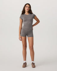 Vuori Short Sleeve Halo Baby Tee Women's Chia Heather Tee