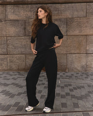 Vuori Short Sleeve Maven Oversized Tee Women's Black T-Shirt