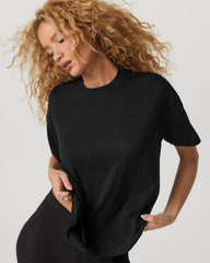Vuori Energy Long Tee Women's Black Heather Fitness Tee Shirt