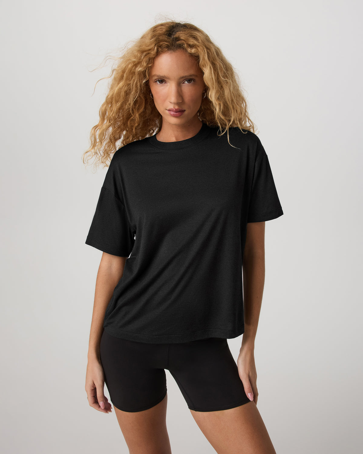 Vuori Energy Long Tee Women's Black Heather Fitness Tee Shirt