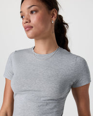 Vuori Feather Baby Tee Light Heather Grey