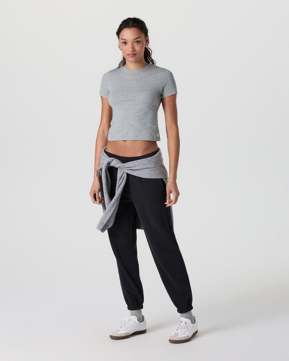 Vuori Feather Baby Tee Light Heather Grey