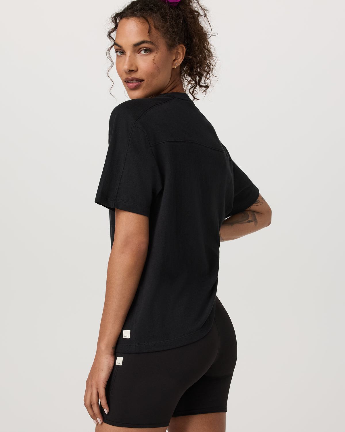 Vuori Short Sleeve Heavyweight Oversized Cotton Tee Black