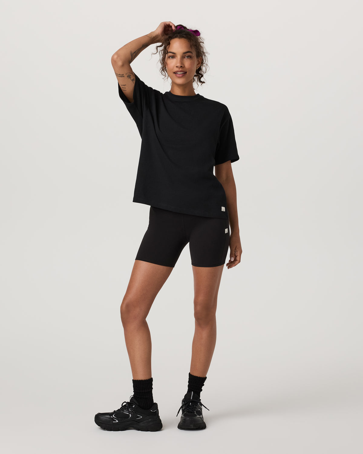 Vuori Short Sleeve Heavyweight Oversized Cotton Tee Black