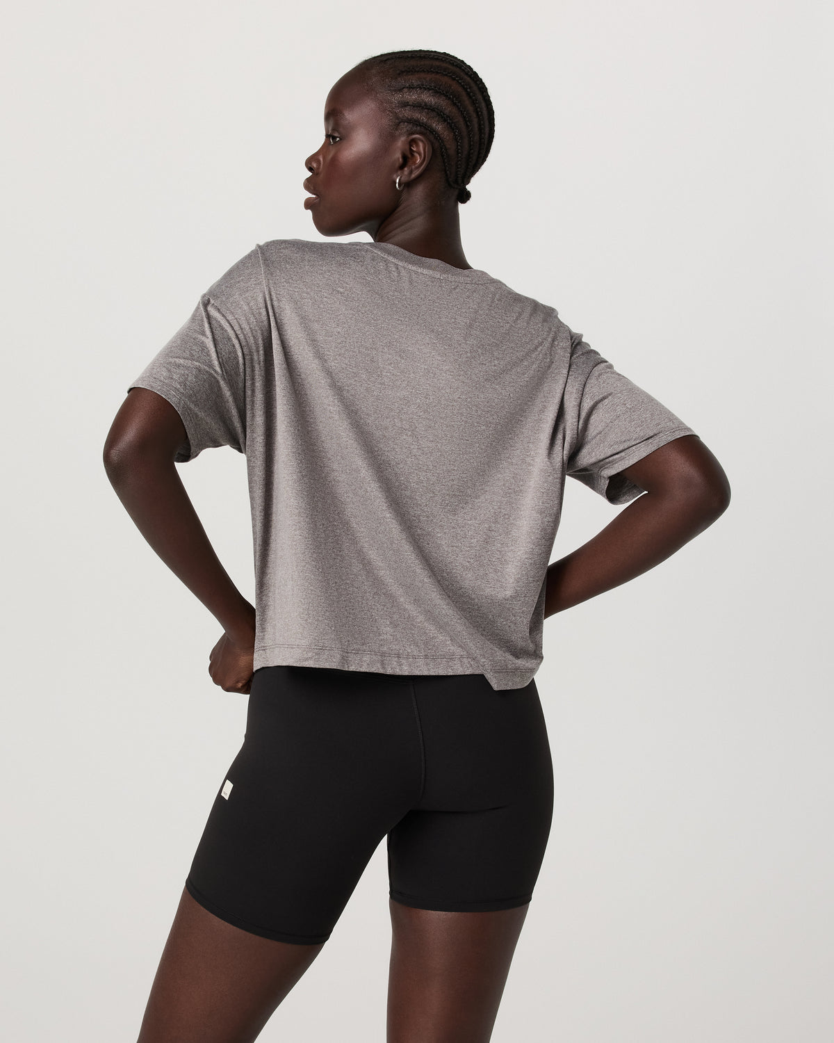 Vuori Energy Tee Women's Heather Grey Oversized Tee