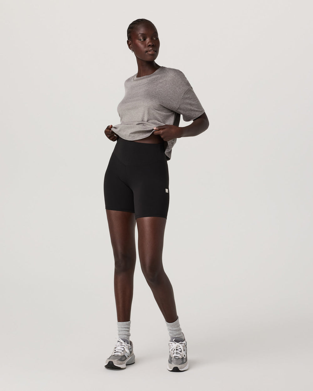 Vuori Energy Tee Women's Heather Grey Oversized Tee