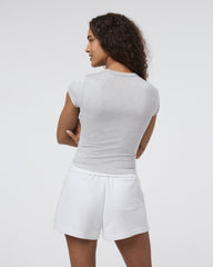 Vuori Halo Baby Tee Pale Grey Heather