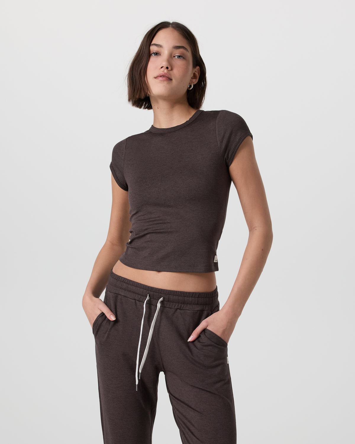 Vuori Halo Baby Tee Java Heather