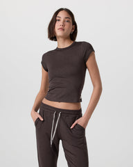 Vuori Halo Baby Tee Java Heather