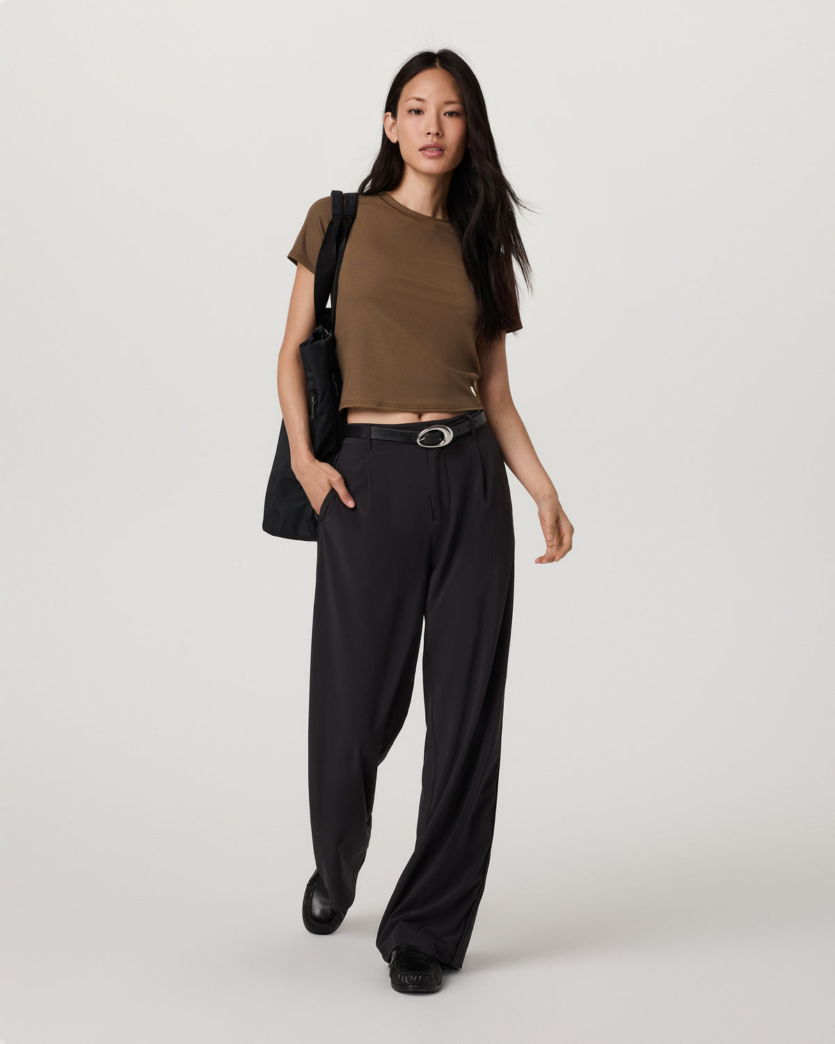 Vuori Pose Fitted Tee Women's Espresso T-Shirt