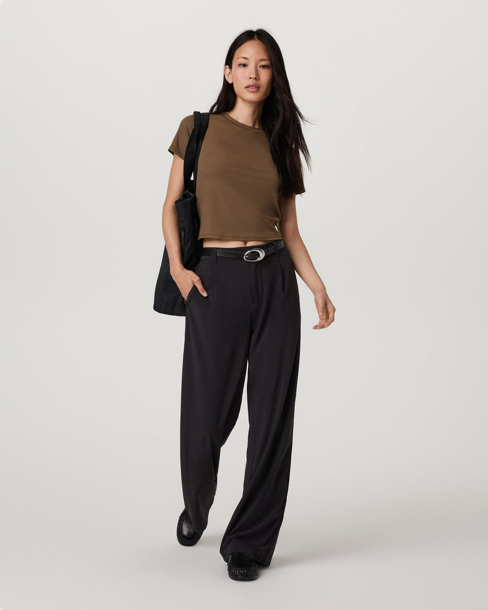 Vuori Pose Fitted Tee Women's Espresso T-Shirt
