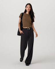 Vuori Pose Fitted Tee Women's Espresso T-Shirt