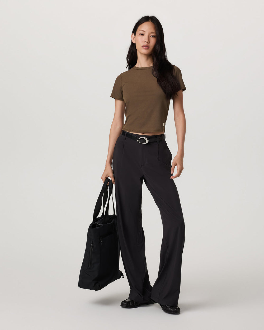 Vuori Pose Fitted Tee Women's Espresso T-Shirt