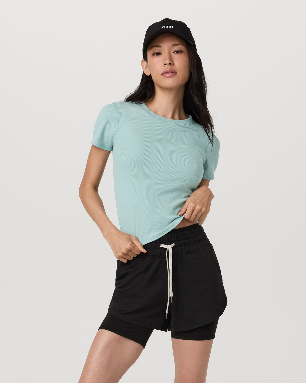 Vuori Pose Fitted Tee Sea Spray