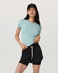 Vuori Pose Fitted Tee Sea Spray