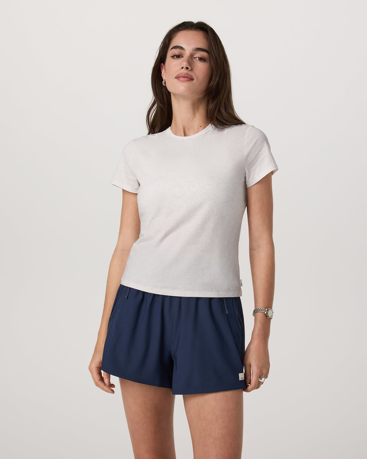 Vuori Short Sleeve Feather Classic Tee White Heather T-Shirt