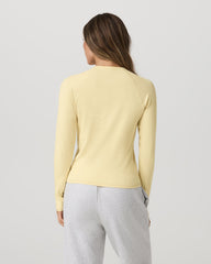 Vuori Long Sleeve Pose Crew Women's Lemon Snap Long Sleeve