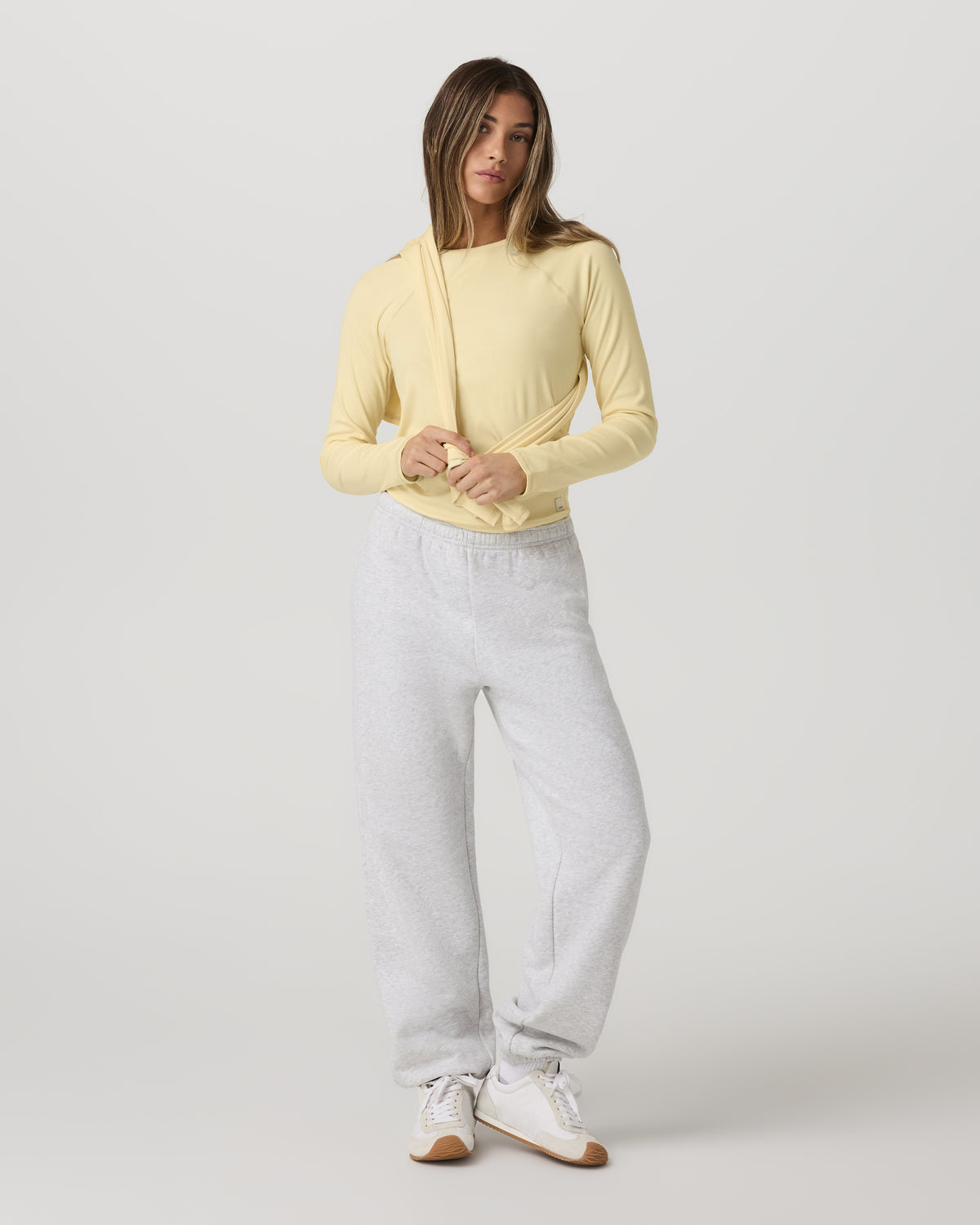 Vuori Long Sleeve Pose Crew Women's Lemon Snap Long Sleeve