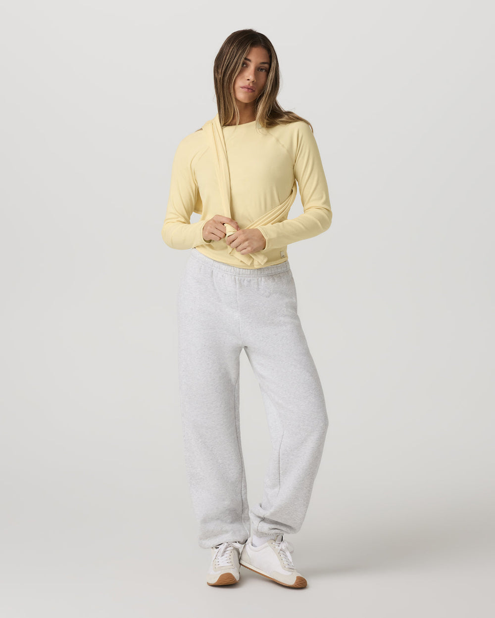 Vuori Long Sleeve Pose Crew Women's Lemon Snap Long Sleeve
