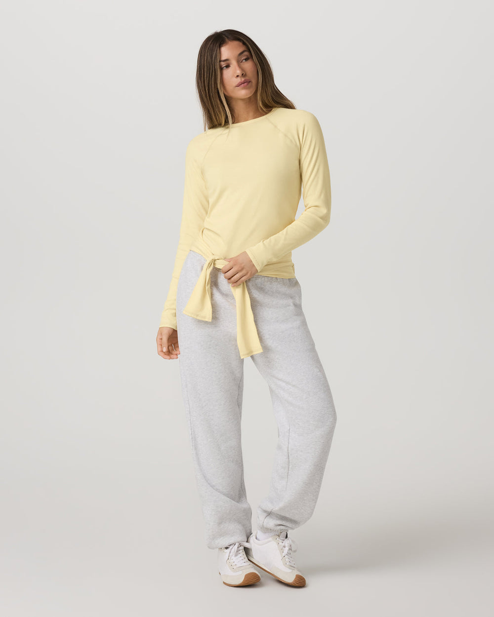 Vuori Long Sleeve Pose Crew Women's Lemon Snap Long Sleeve
