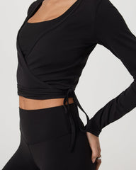 Vuori Vuori AllTheForm™ Wrap Top Women's Black Wrap Top