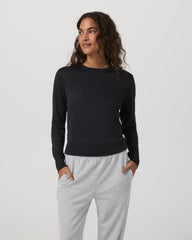 Vuori Daydream Crew Lightweight Black Long Sleeve Shirt