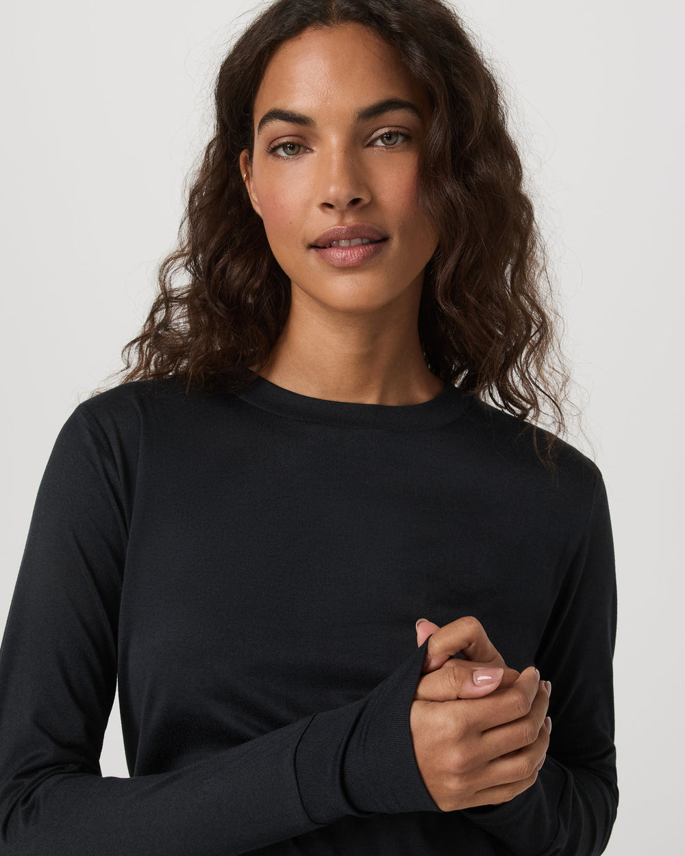 Vuori Daydream Crew Lightweight Black Long Sleeve Shirt
