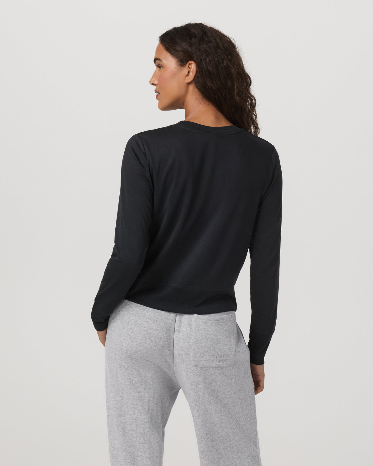 Vuori Daydream Crew Lightweight Black Long Sleeve Shirt