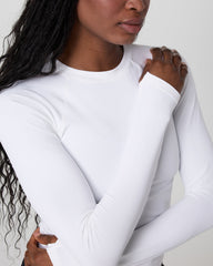 Vuori Long Sleeve Seamless Surge Tee White