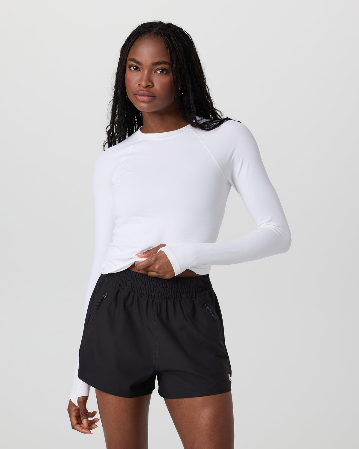 Vuori Long Sleeve Seamless Surge Tee White