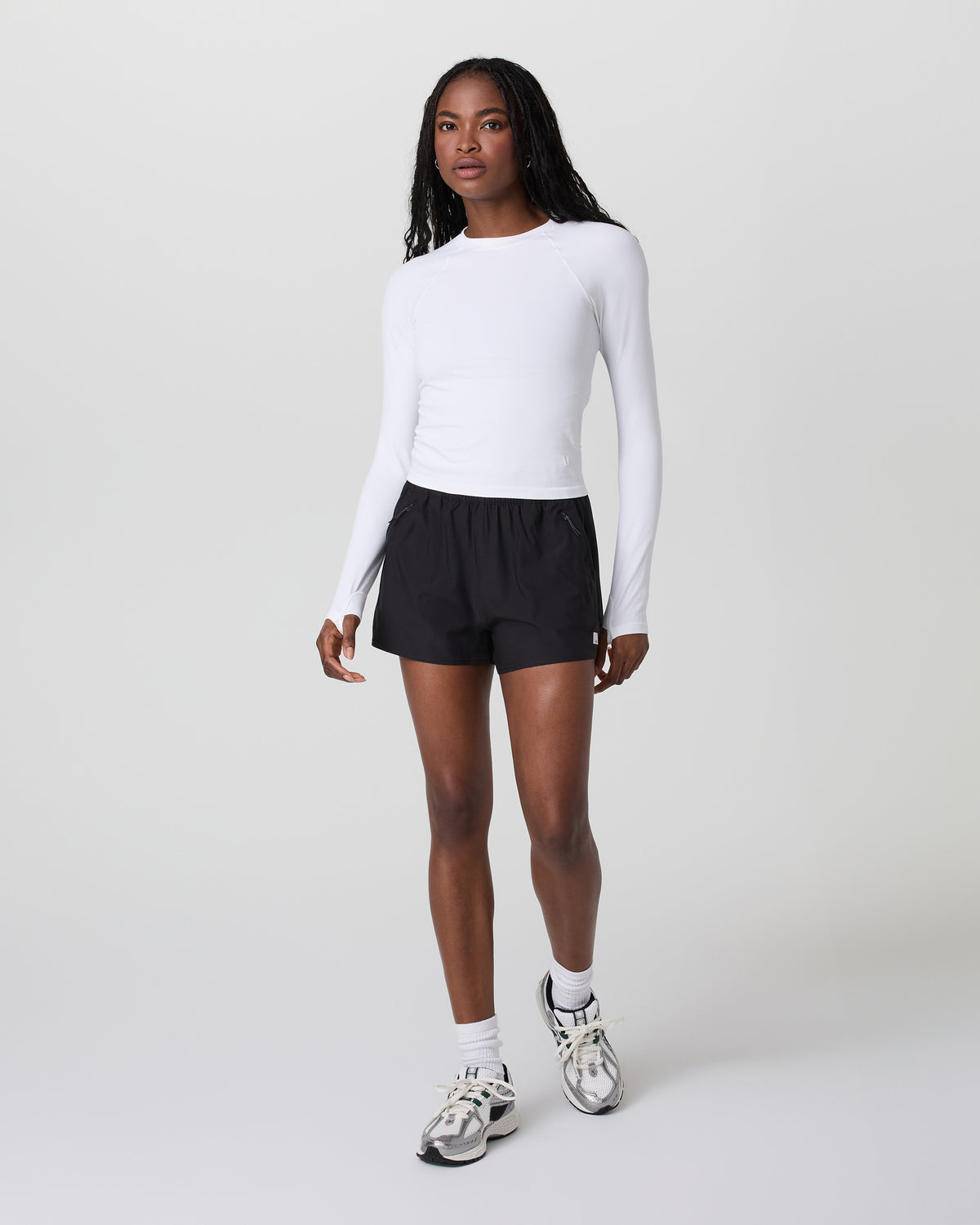 Vuori Long Sleeve Seamless Surge Tee White