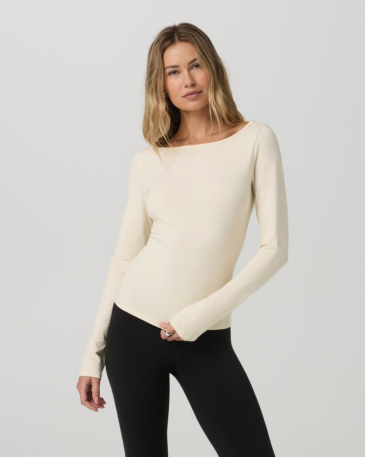 Vuori Long Sleeve Tuvalu Boat Neck Bone