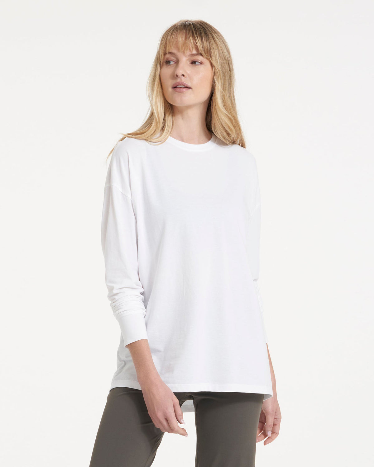Vuori Long-Sleeve Feather Tee White